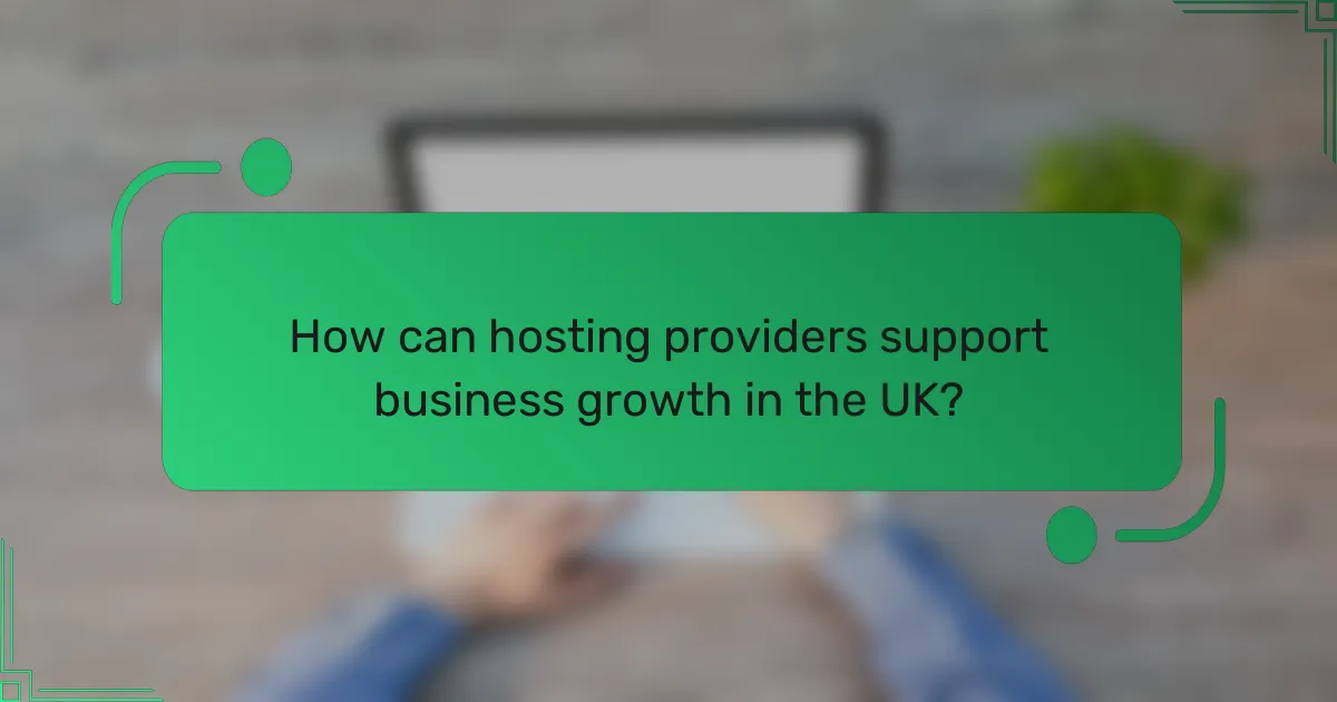 How can hosting providers support business growth in the UK?