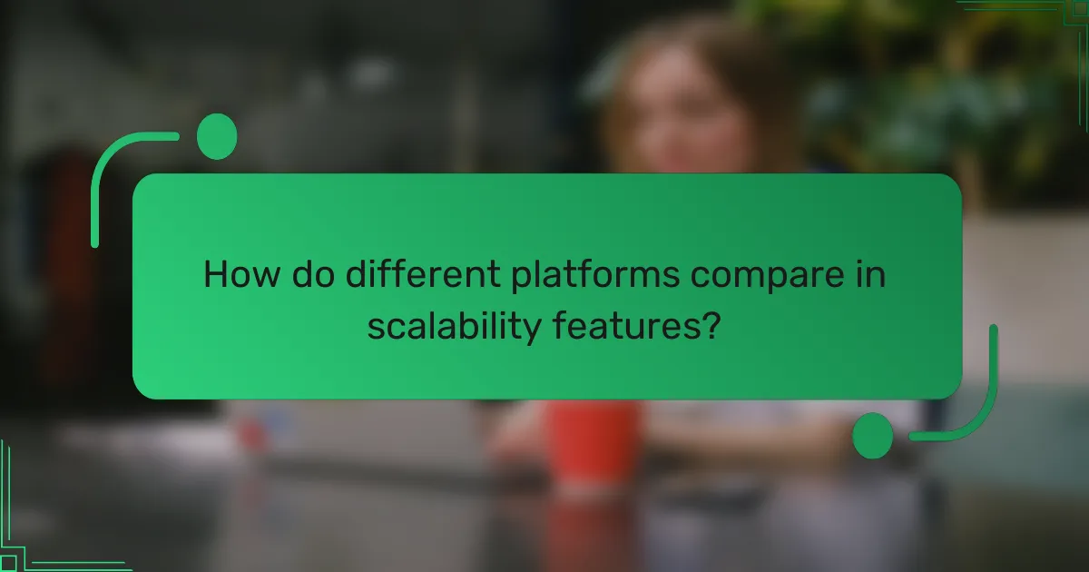 How do different platforms compare in scalability features?