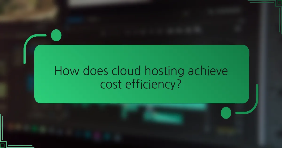 How does cloud hosting achieve cost efficiency?