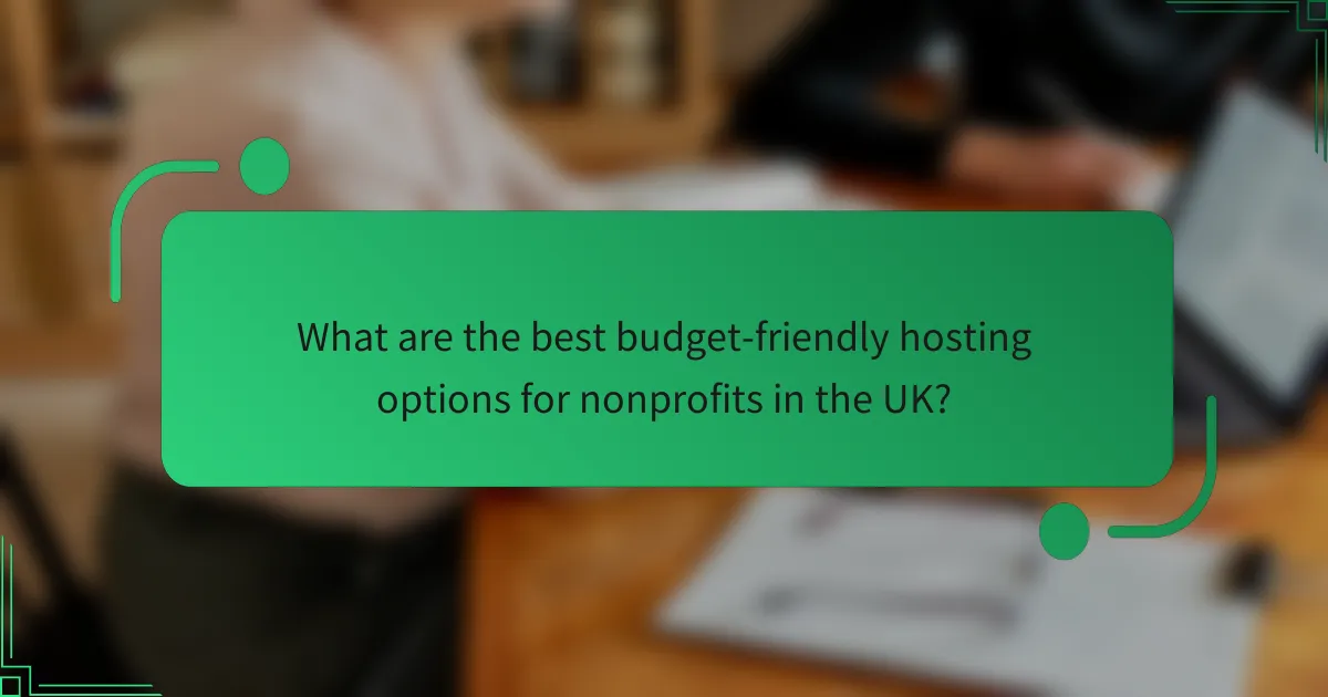 What are the best budget-friendly hosting options for nonprofits in the UK?