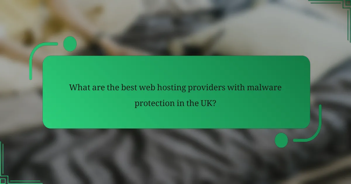 What are the best web hosting providers with malware protection in the UK?